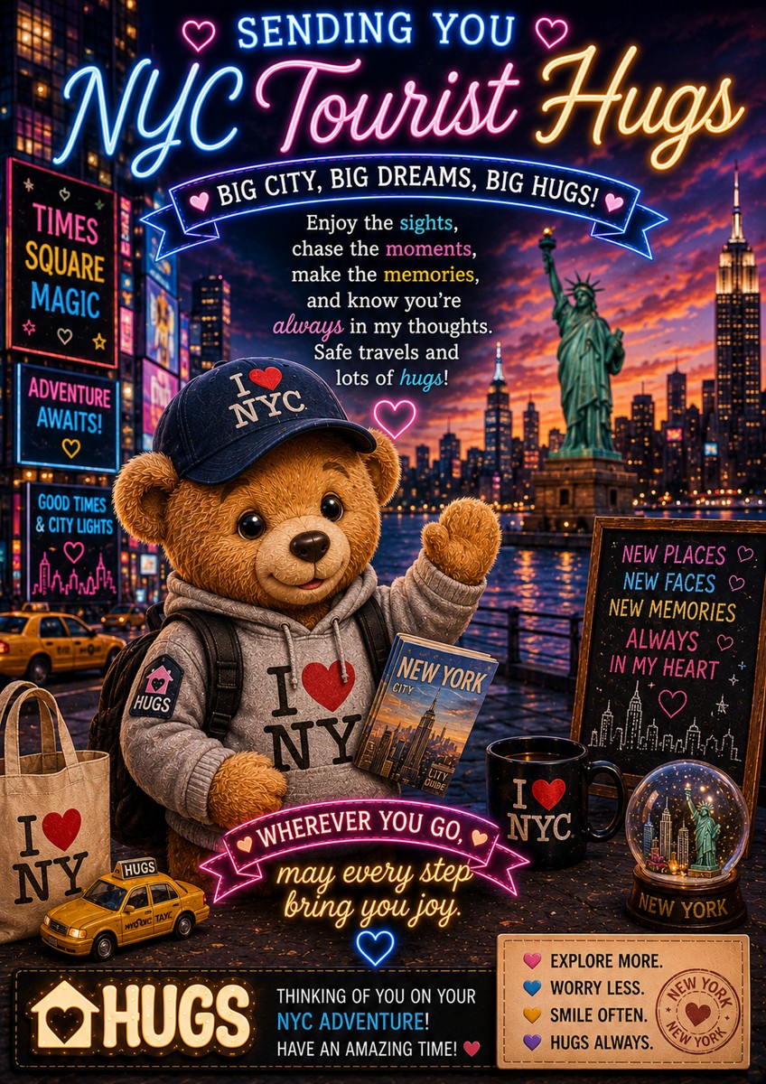 NYC Tourist Hug